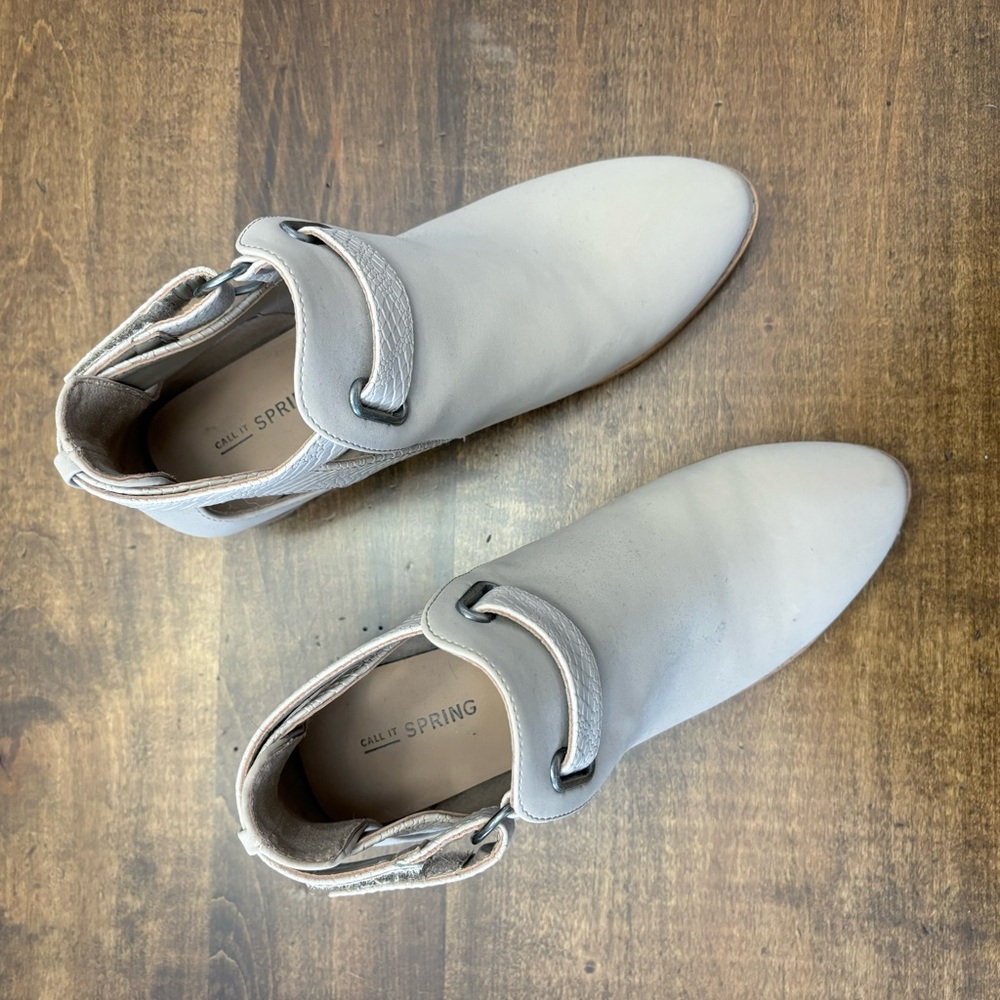 Call It Spring Beige Ankle Booties - Picture 10 of 13